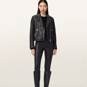 277. NWOT! All Saints Cora High Rise Faux Black Leather Leggings